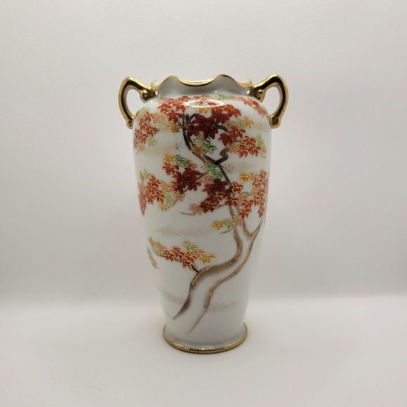 Antique Handpainted Japanese Satsuma Vase Early 20th century - Picture 3 of 11